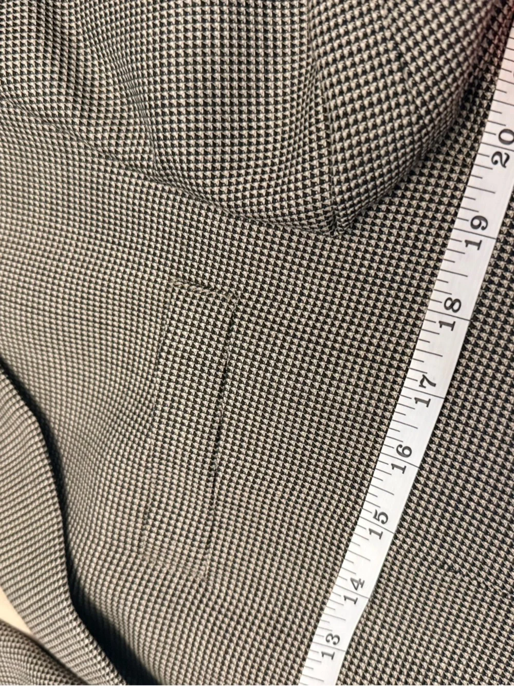 Oscar de la Renta Houndstooth Sport Coat Blazer Wool Look Tan Black Mens